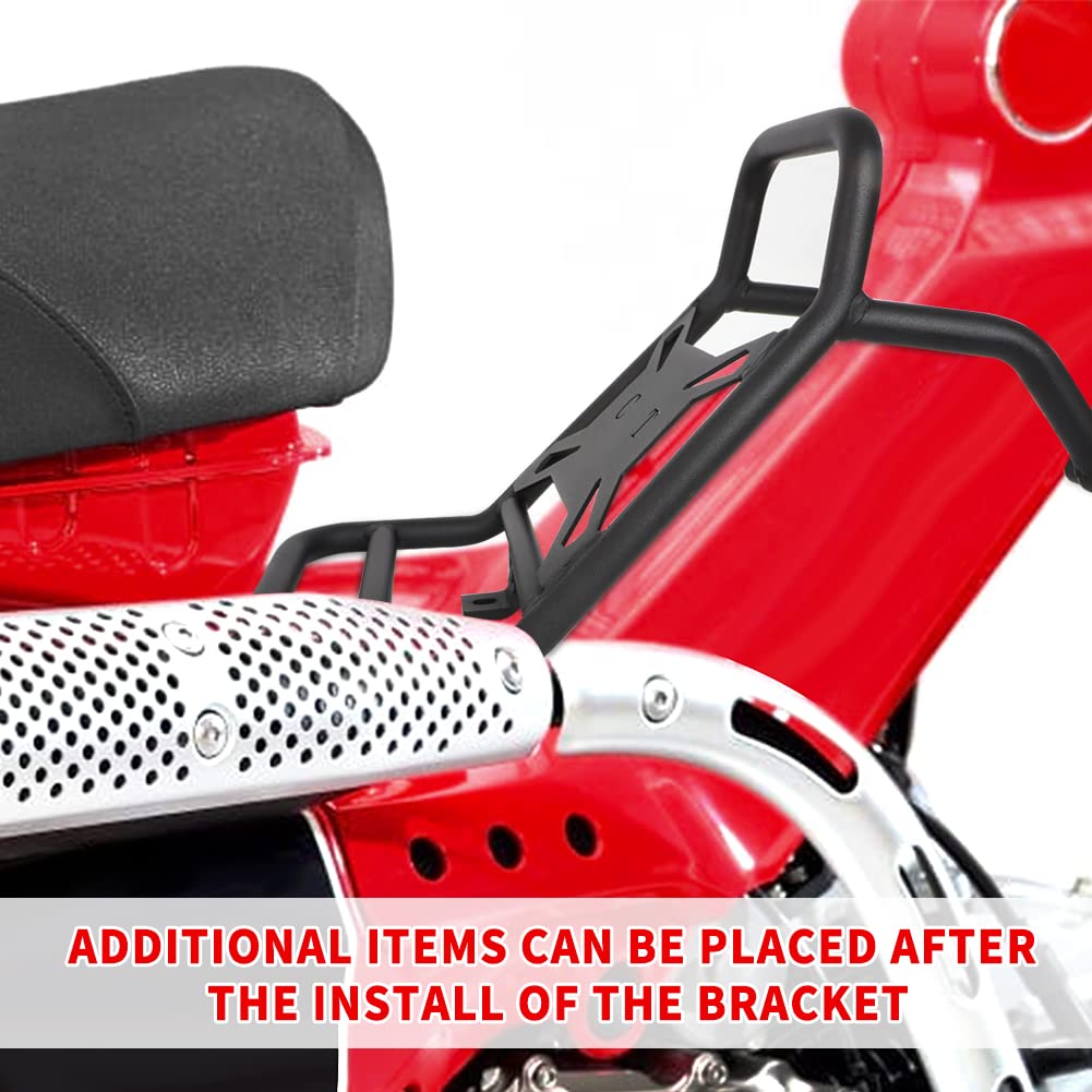 Motoparty Center Rack Carrier Luggage for 2020-2022 Honda CT125 Trail 125 Hunter Cub - Heavy Duty Motorcycle Cargo Rack for Camping & Off-Road Adventures