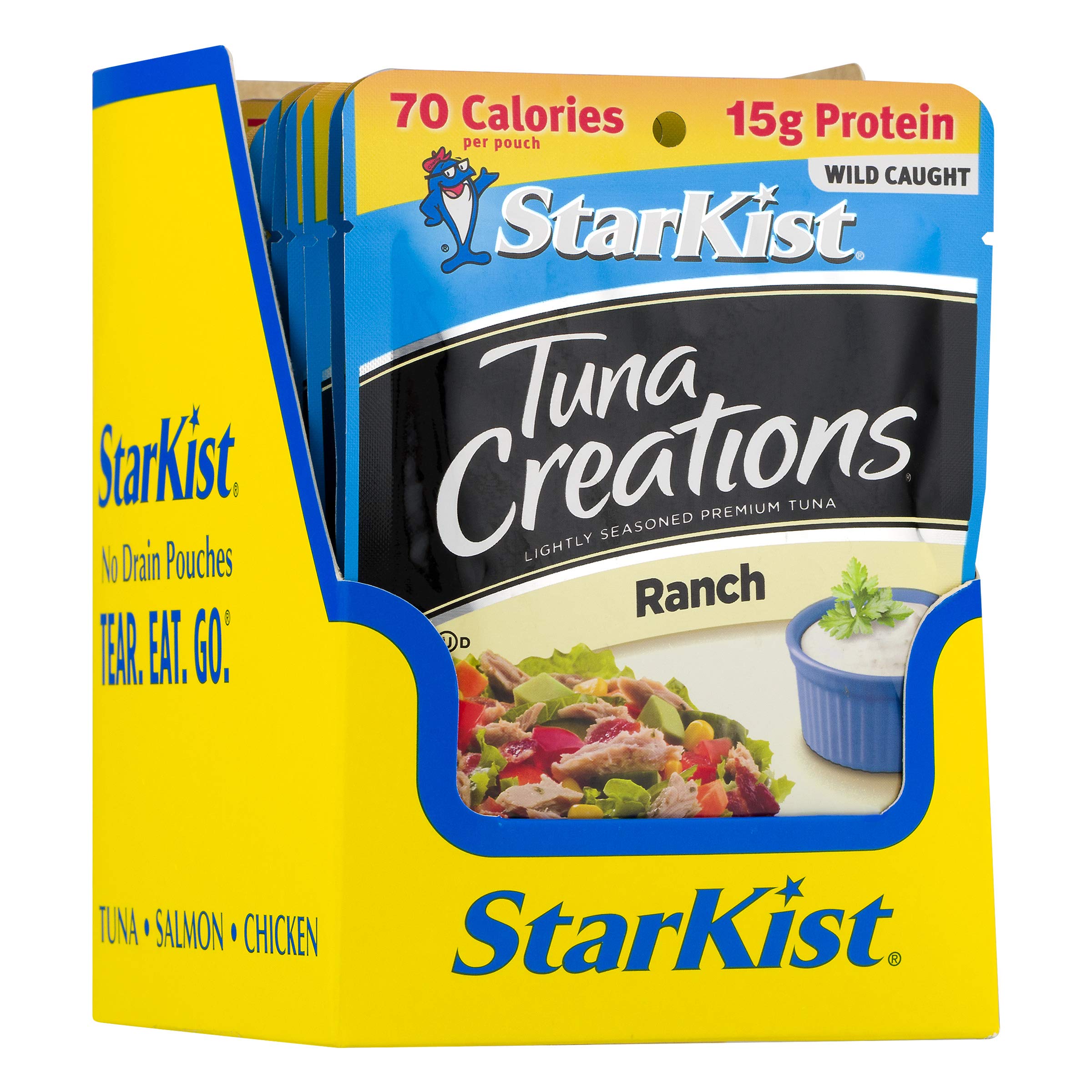 StarKist Tuna Creations Ranch Flavored Tuna in Pouch - 2.6 oz (24 Pack) | High Protein, Low Carb Snack for Lunch Box, Camping & Emergency Food Supply