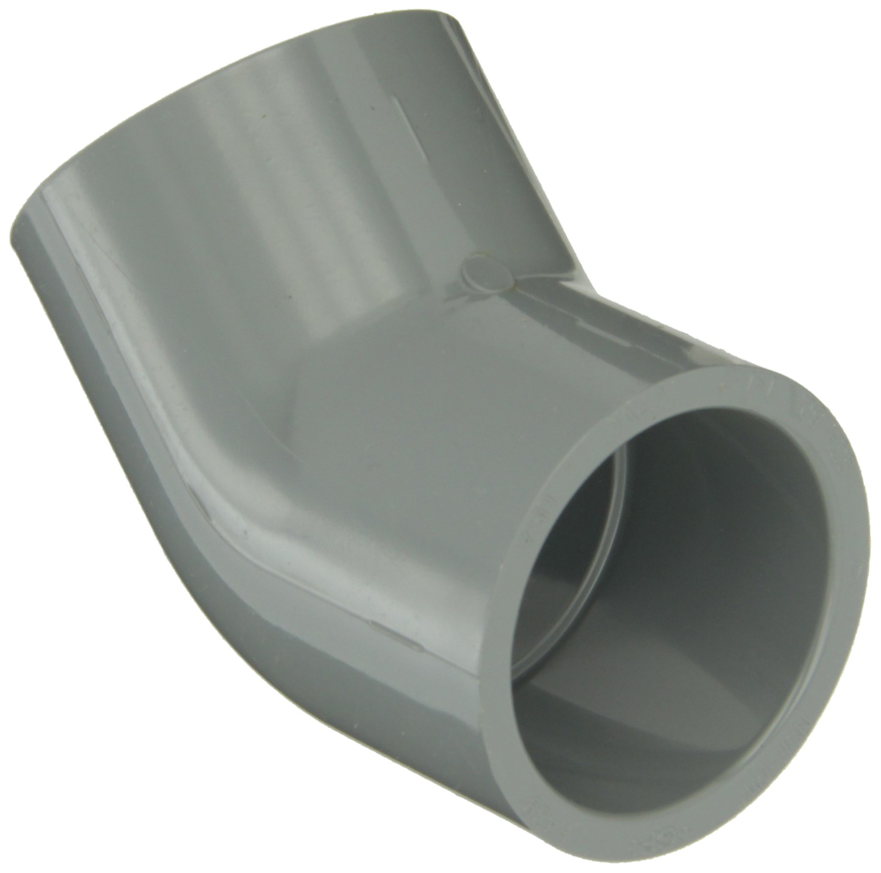 GF Piping Systems CPVC Pipe Fitting - 45 Degree Elbow, Schedule 80, Gray, 4