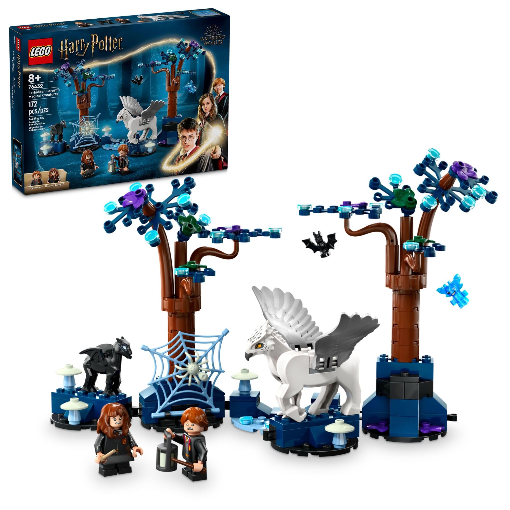 LEGO Harry Potter Forbidden Forest Magical Creatures Building Set - Glow in The Dark Buckbeak & Fantastic Beasts Figures, Collectible Toy Gift for Kids Boys Girls - Perfect for Harry Potter Fans, Birthday Gifts & Fantasy Play