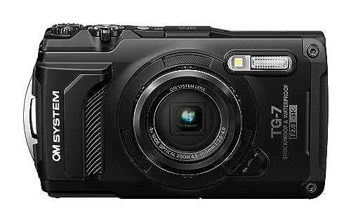 OM SYSTEM Tough TG-7 Waterproof Digital Camera 16MP 4K Video - Perfect for Underwater Photography, Hiking & Outdoor Adventures
