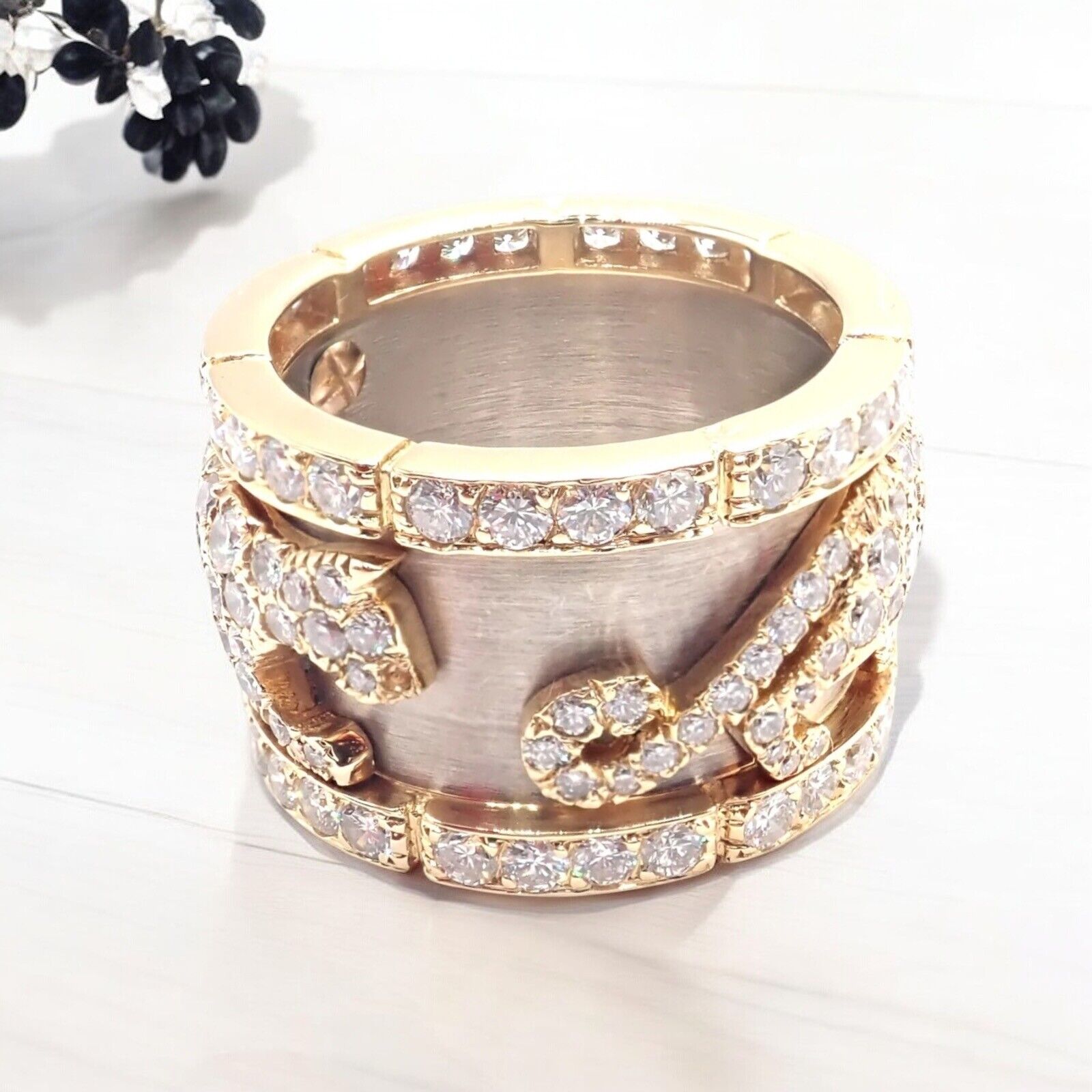Cartier Panthère Mahango 18k Yellow & White Gold Diamond Ring for Women - Luxury Wedding, Engagement & Anniversary Jewelry Gift