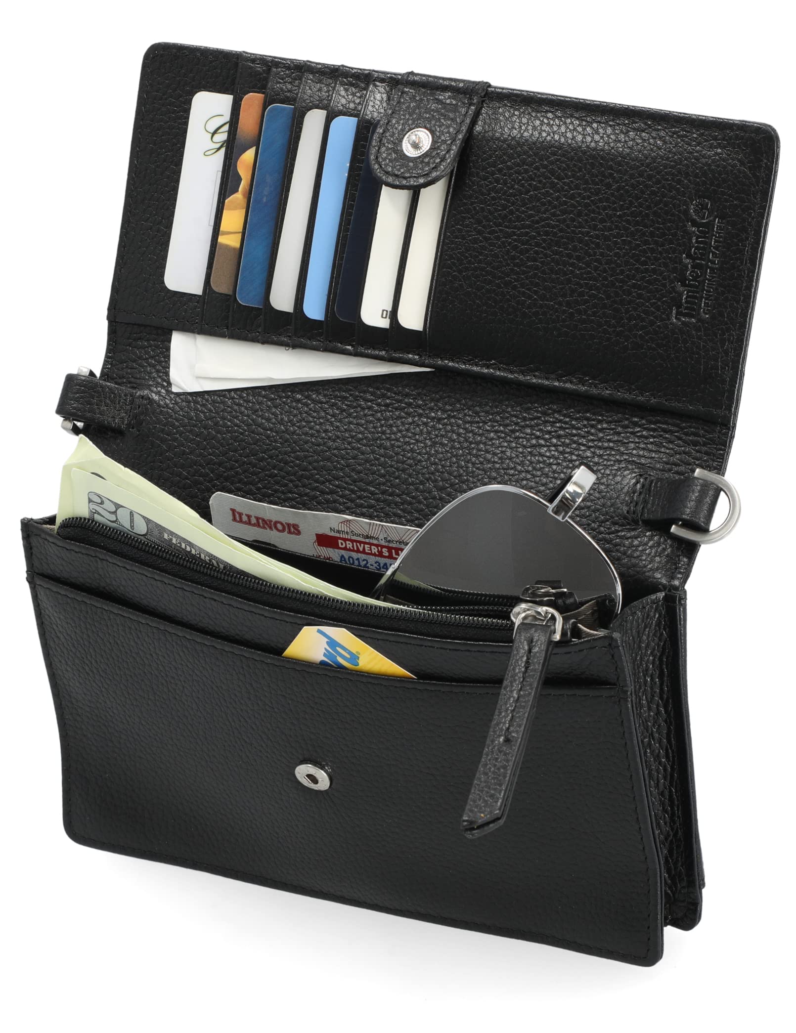 Timberland RFID Blocking Leather Crossbody Bag for Men & Women - Secure Travel & Everyday Use Wallet Purse for Credit Cards & Cash