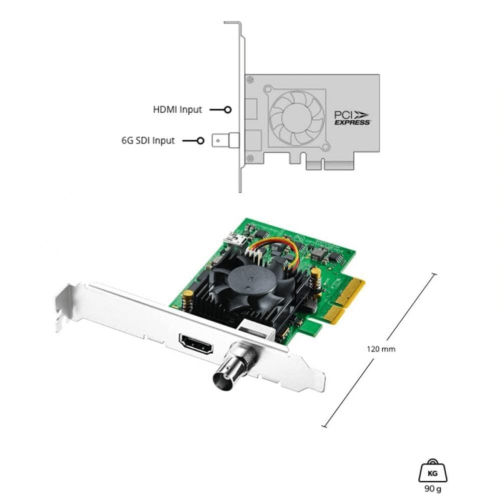 Blackmagic Design DeckLink Mini Monitor 4K - Ultra HD HDMI Video Output Card for Professional Video Editing & Live Streaming | Compatible with Mac & Windows PCs | Ideal for Film Production, Broadcast & Content Creation