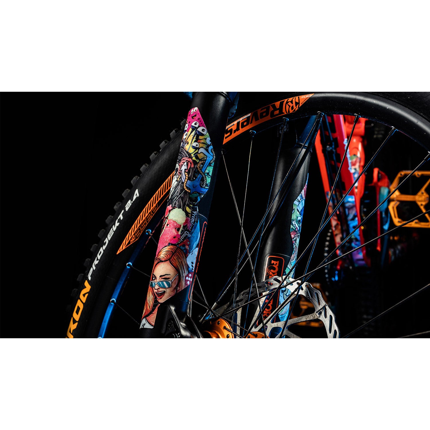 Fork Protection Tape 3000 Stickerbomb - Durable Bike Fork Guard Decals for Mountain & Road Bicycles - Perfect for Cycling, Commuting & Outdoor Adventures