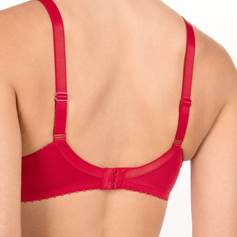 Conturelle Felina Provence Soft Cup Bra - Tango Red Lace Underwire Comfortable Support for Women | Perfect for Everyday Wear, Date Night & Special Occasions