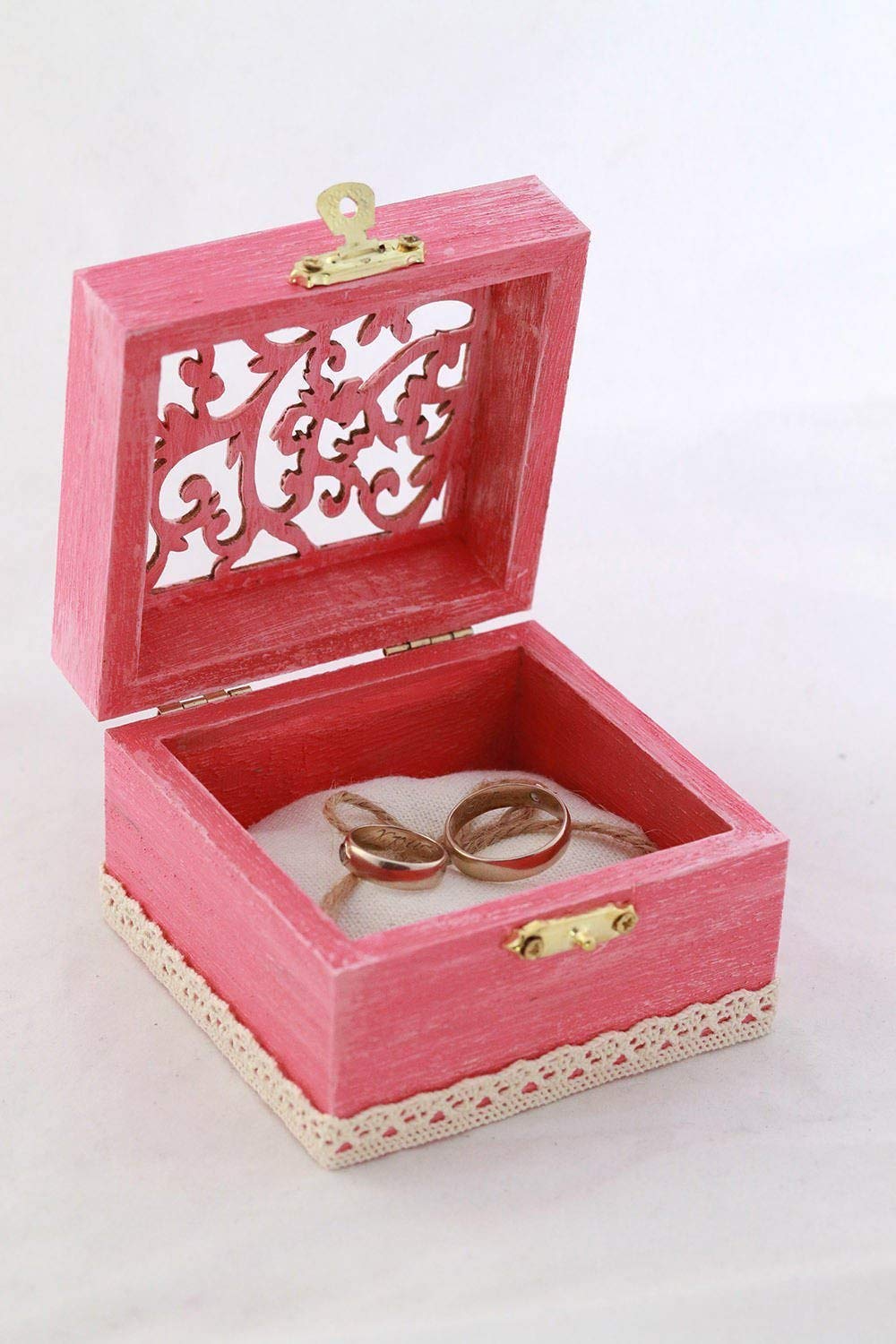 Turquoise Wedding Ring Box - Rustic Ring Holder for Engagement, Proposal & Ceremonies - Perfect for Ring Bearers, Bridal Jewelry & Wedding Decor