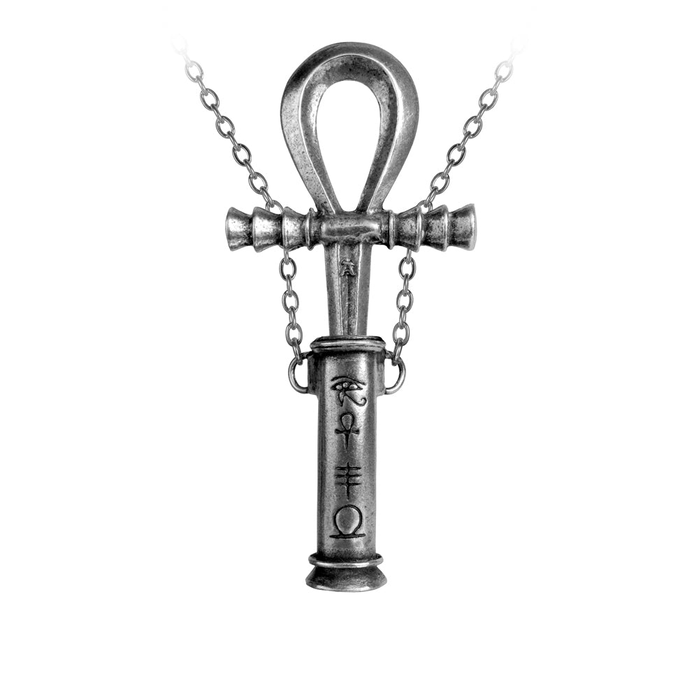 Ankh Of The Dead Necklace - Ancient Egyptian Cross Pendant for Men & Women - Gothic Jewelry for Halloween, Cosplay, and Everyday Wear