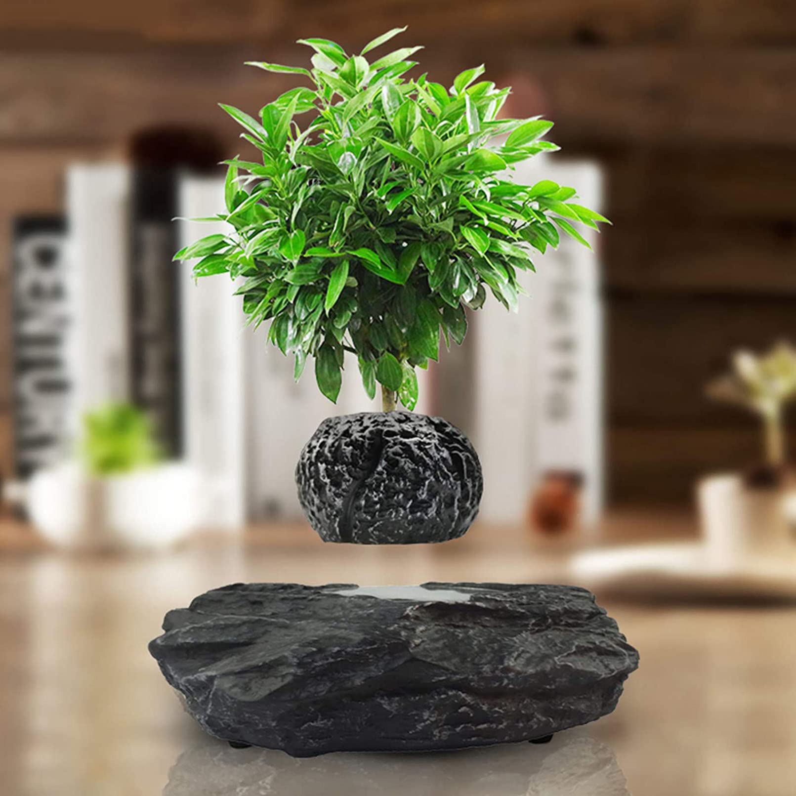 Floating Magnetic Levitation Flower Pot - Air Bonsai Planter with Suspension Technology for Home & Office Decor | Perfect for Indoor Plants, Zen Gardens, and Unique Gift Ideas