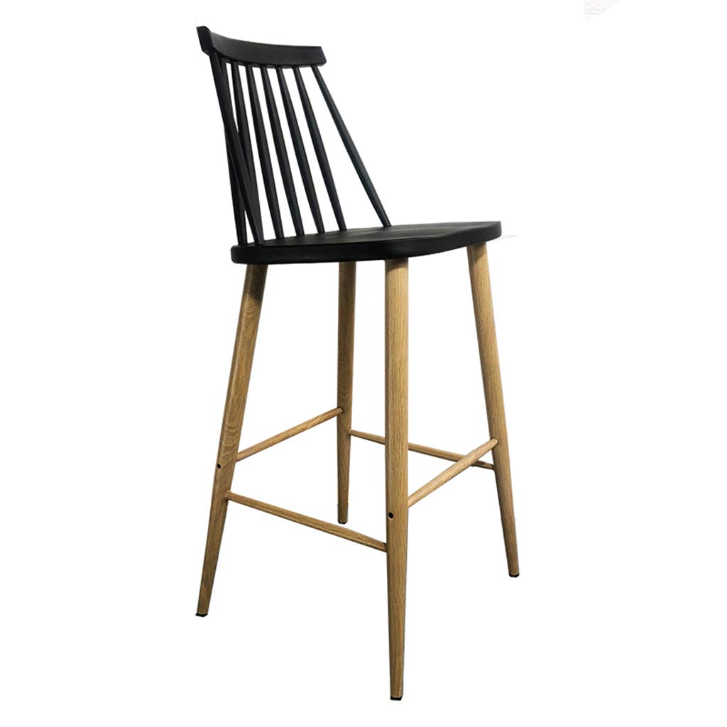 Modern Minimalist Bar Stool - High Stool for Kitchen Island, Breakfast Bar & Home Decor - Plastic Bar Chair with Sleek Black Design - Perfect for Dining, Lounge & Entertainment Areas