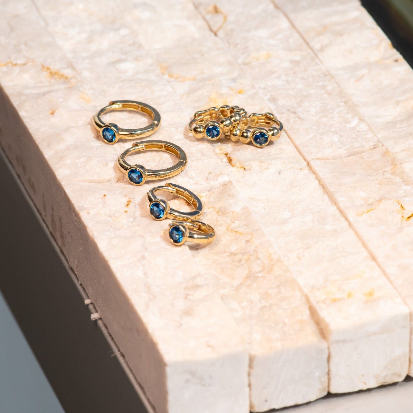 14k Yellow Gold Blue Topaz Bezel Ring – Elegant Birthstone Jewelry for Women, Perfect for Birthdays, Anniversaries & Special Occasions