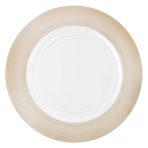 Clear and Gold Rope Charger Plates 13