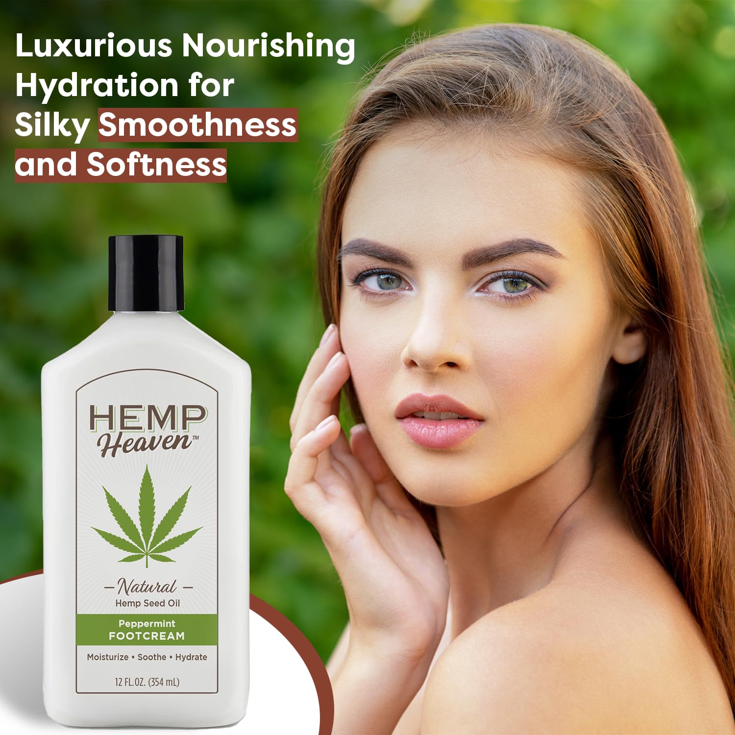 Organic Hemp Seed Oil Body Lotion for Dry Skin - Anti-Aging Moisturizer with Healing Vitamins for Wrinkles & Acne - Natural Skincare for Men & Women - Peppermint Scented - Perfect for Daily Hydration & Post-Workout Recovery