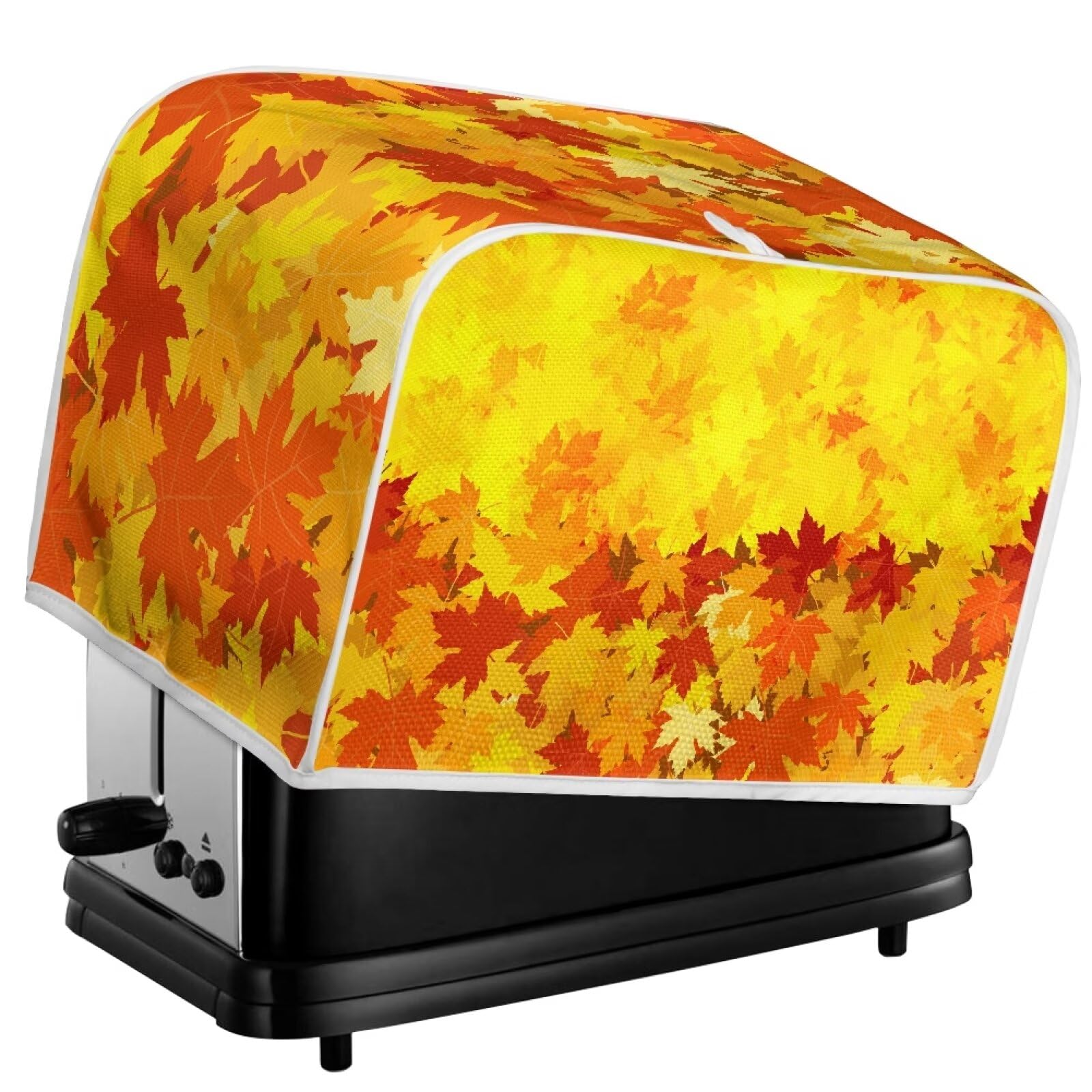 4 Slice Fall Maple Toaster Cover - Anti-Fingerprint Dustproof Kitchen Accessory for Most Standard Toasters | Thanksgiving Decor & Women's Gift Idea | Perfect for Cozy Autumn Breakfasts & Holiday Gatherings