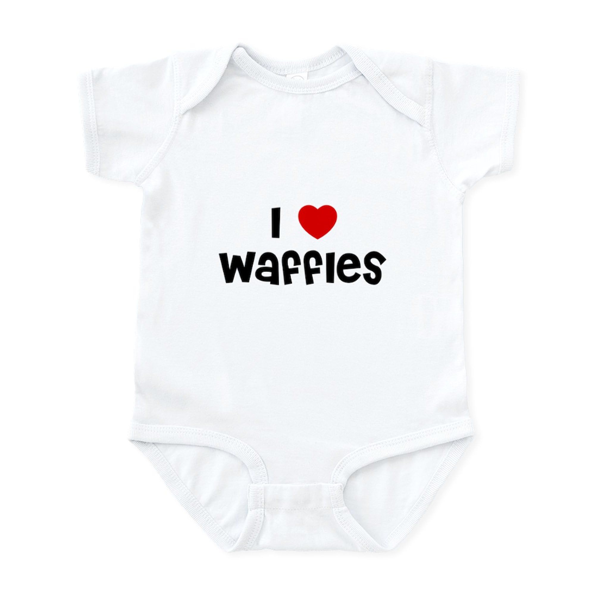 CafePress I * Waffles Infant Creeper - Adorable Baby Bodysuit & Romper for Newborns | Perfect for Playtime, Photo Shoots & Everyday Wear