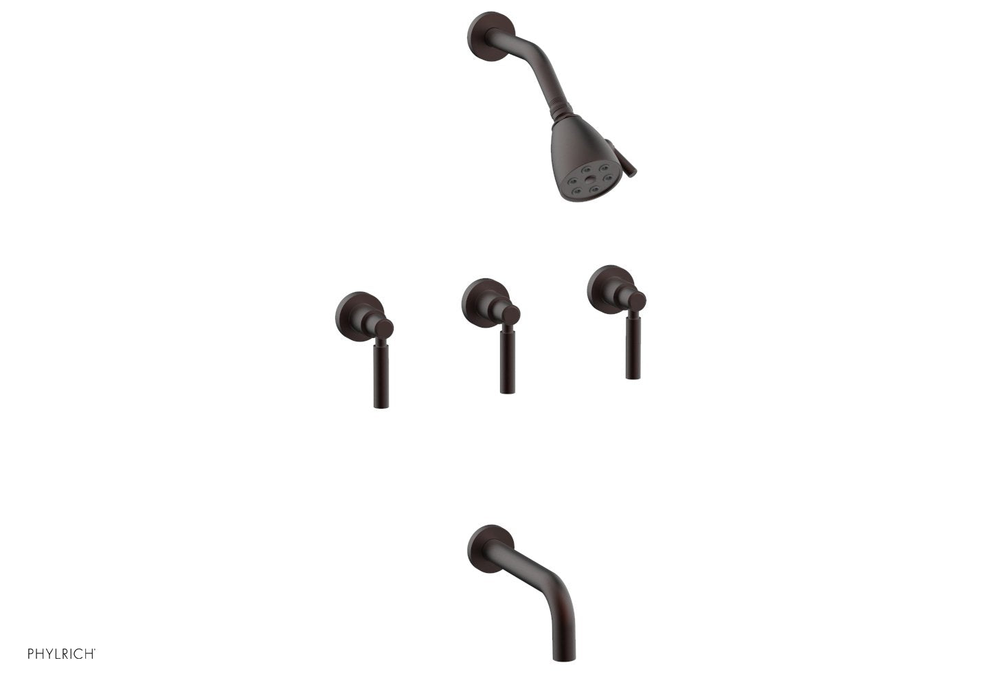 Premium 3-Handle Tub and Shower Faucet Set with 7.5