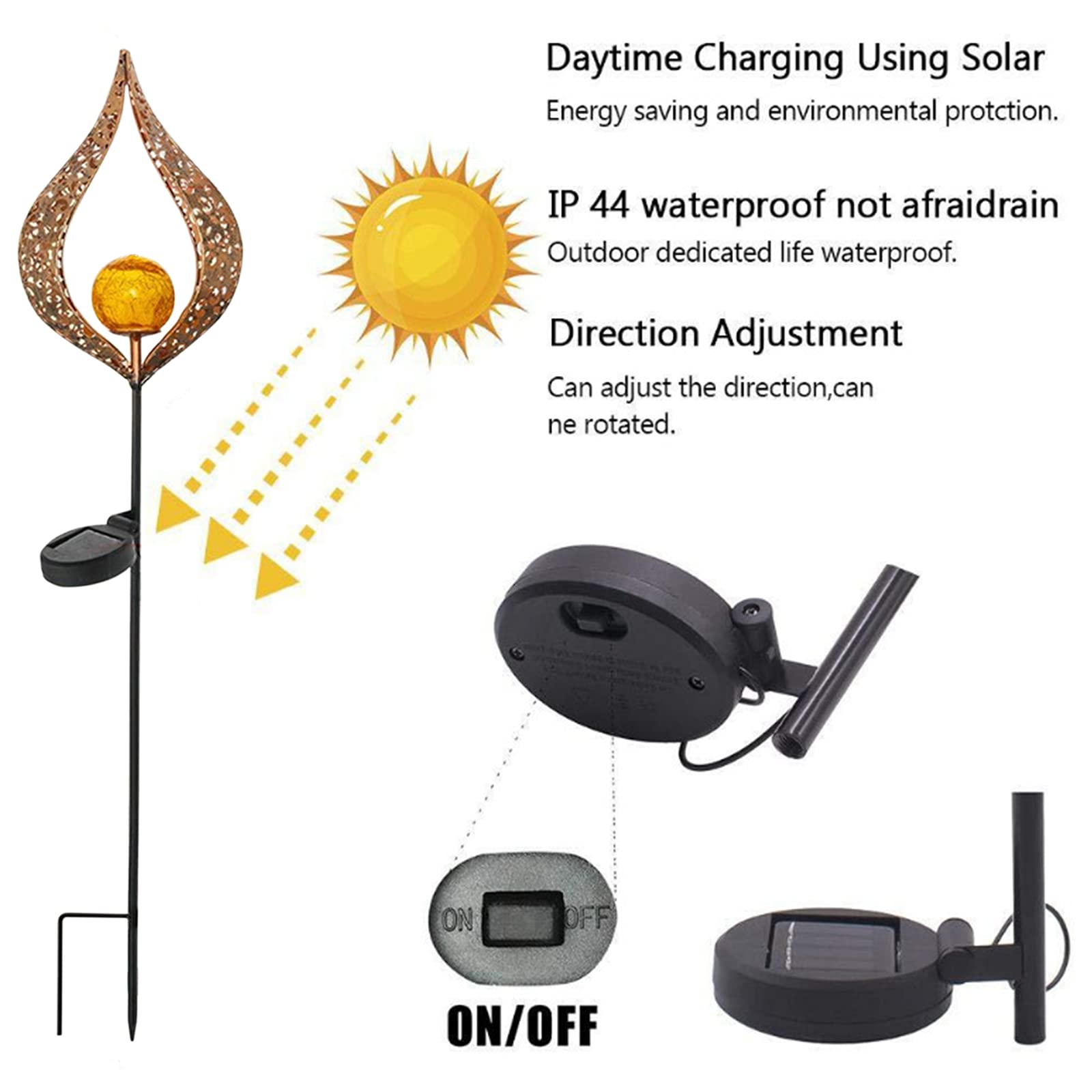 Solar Powered LED Outdoor Lights - Hollow Sun & Moon Shape Waterproof Garden Lights for Lawns, Patios, Parks | Perfect for Landscape Decoration, Pathway Lighting & Backyard Ambience