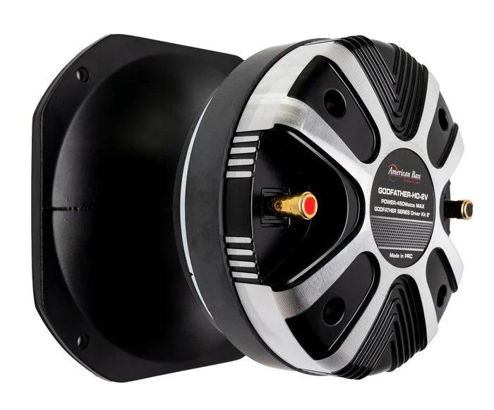 American Bass Godfather 2 Horn Driver - 100 Watts RMS High Power Car Audio Speaker for Enhanced Bass & Clear Sound - Perfect for Car Audio Systems, Trucks & Custom Vehicle Upgrades