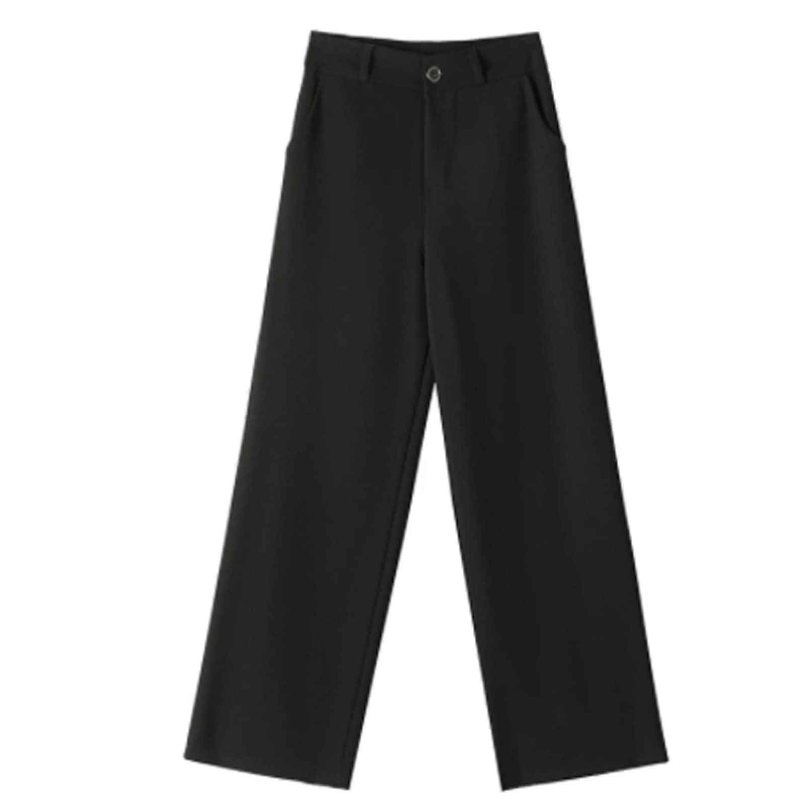AOBRICON Women's Wide Leg Pants - Korean Vintage High Waist Baggy Sweatpants for Autumn, Black Casual Lounge Pants - Perfect for Harajuku Street Style, Work from Home & Relaxing Outfits