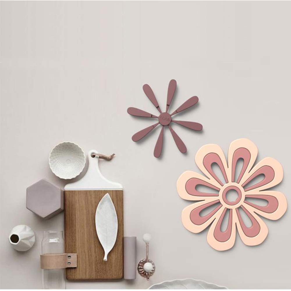 Heat-Resistant Silicone Potholders & Trivets Set - 3-in-1 Kitchen Mat for Cooking, Baking & Dish Drying - Withstands 440°F - Non-Slip Hot Pad for Stovetop & Countertop Protection (Pink) - Perfect for Home Kitchen, BBQ & Camping Use