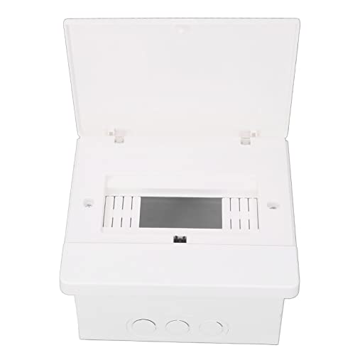 8-Way Circuit Breaker Box - Indoor Electrical Distribution Panel with Power Protection Enclosure for Home, Office & Workshop Safety