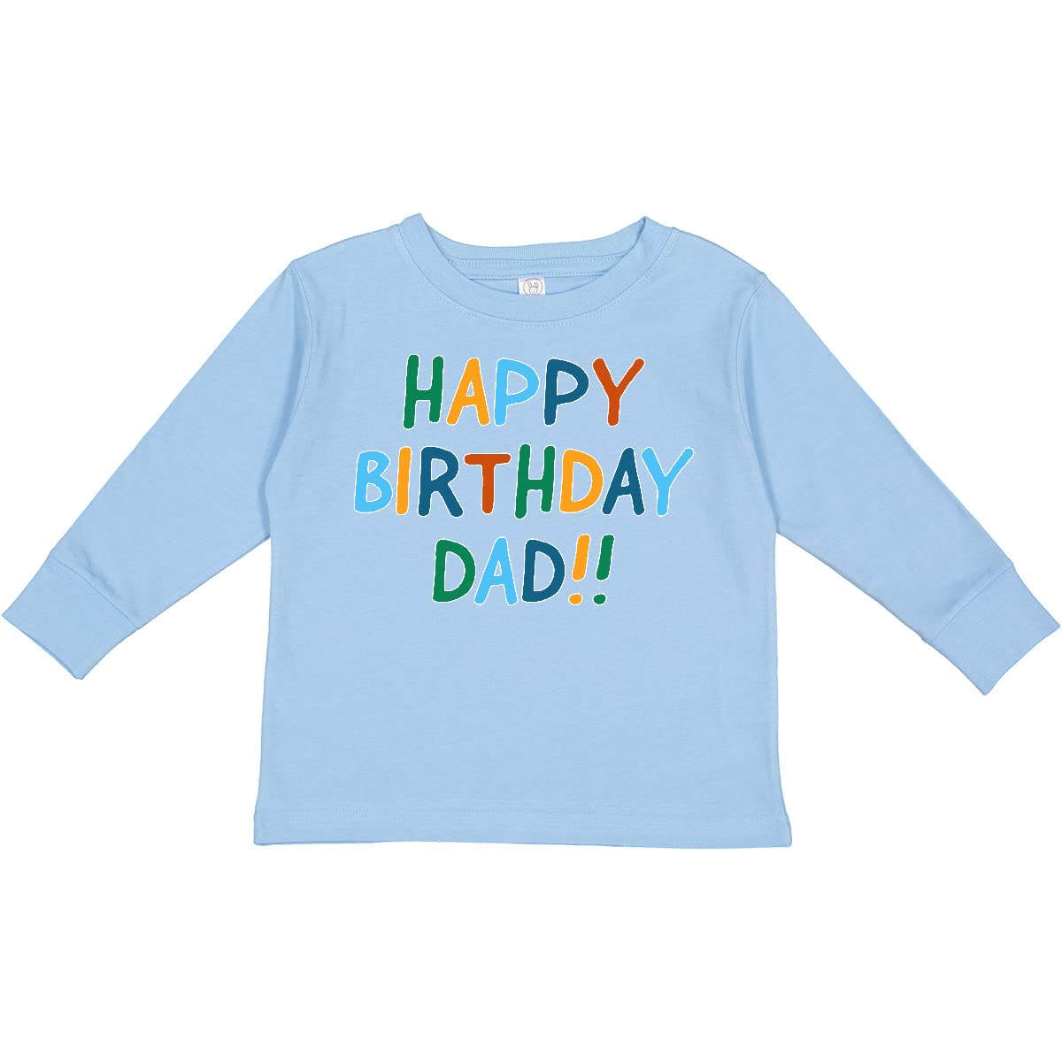 Inktastic Happy Birthday Dad Toddler Long Sleeve T-Shirt - Cute Toddler Boy Outfit for Birthday Parties & Family Celebrations