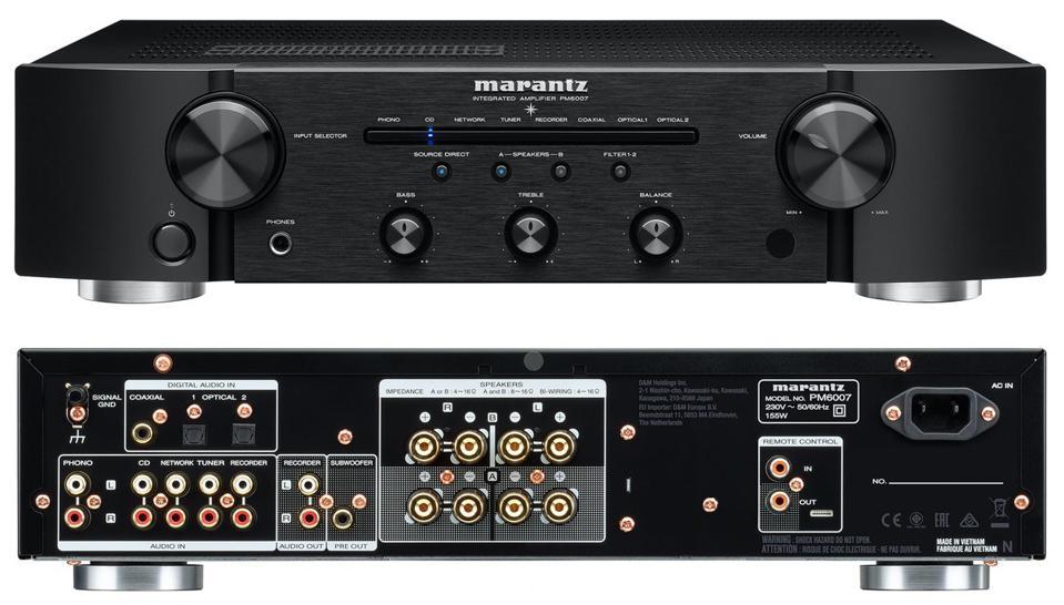 Marantz PM6007 Integrated Stereo Amplifier - Hi-Fi Audio System for Home Theater & Music Listening | Premium Sound Quality, 2-Channel Power, Phono Input | Perfect for Vinyl Records, Speakers & Audiophile Setups