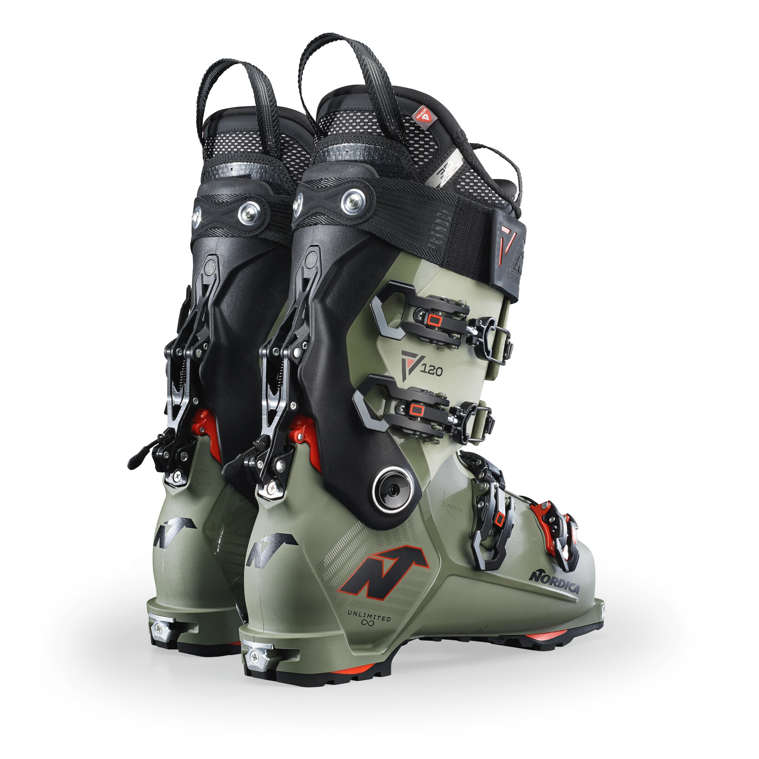 Nordica Unlimited 120 DYN Ski Boots 2025 - High-Performance Alpine Ski Boots for Men & Women - Perfect for All-Mountain Skiing & Freeride Adventures