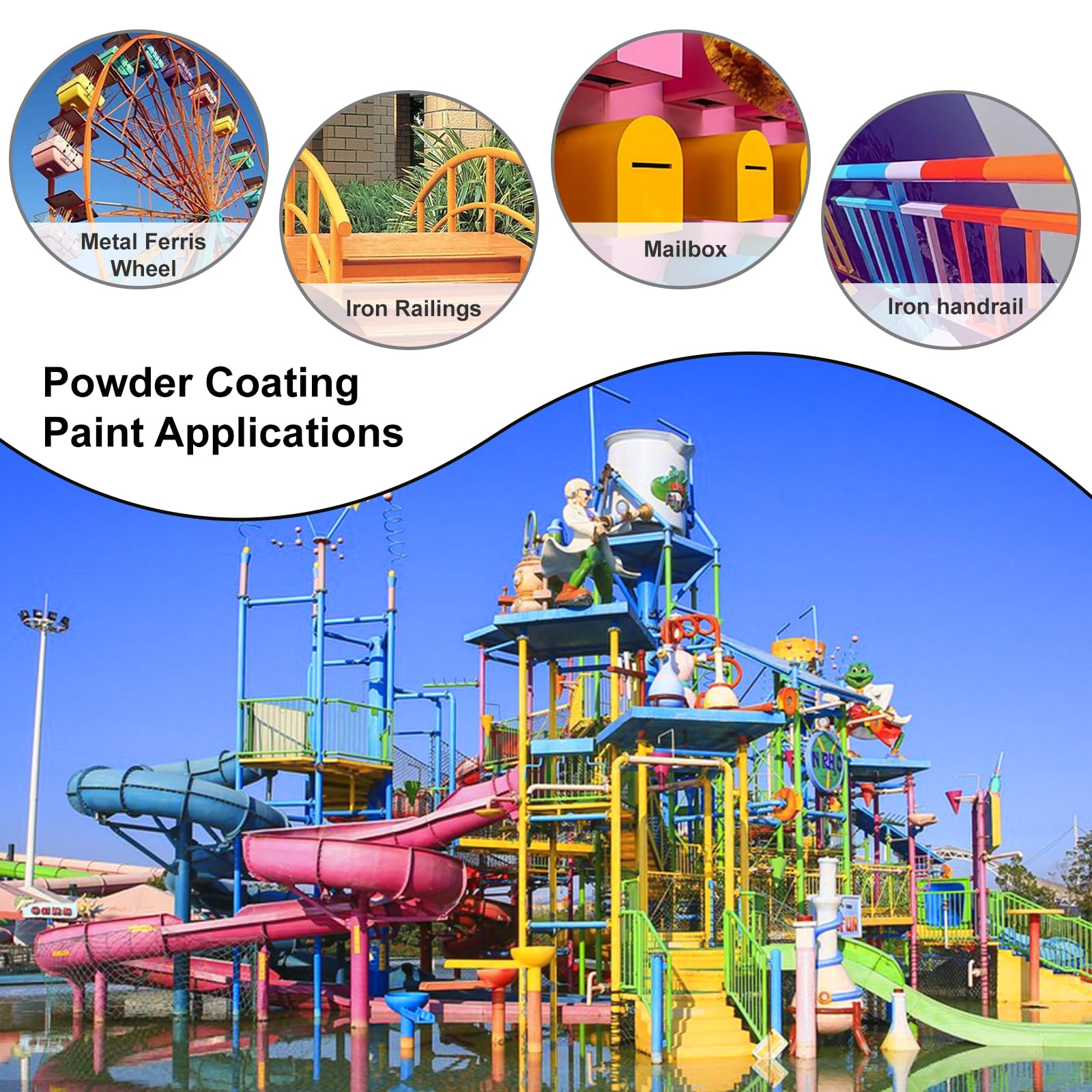 Premium Powder Coating Paint for Metal Surfaces - 16oz Heat-Resistant Red Powder Paint for Cars, Steel Structures & DIY Projects | Durable Finish for Factories, Playground Equipment & Garden Decor