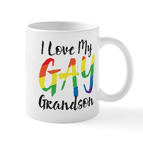 White - I Love My Gay Grandson Mug