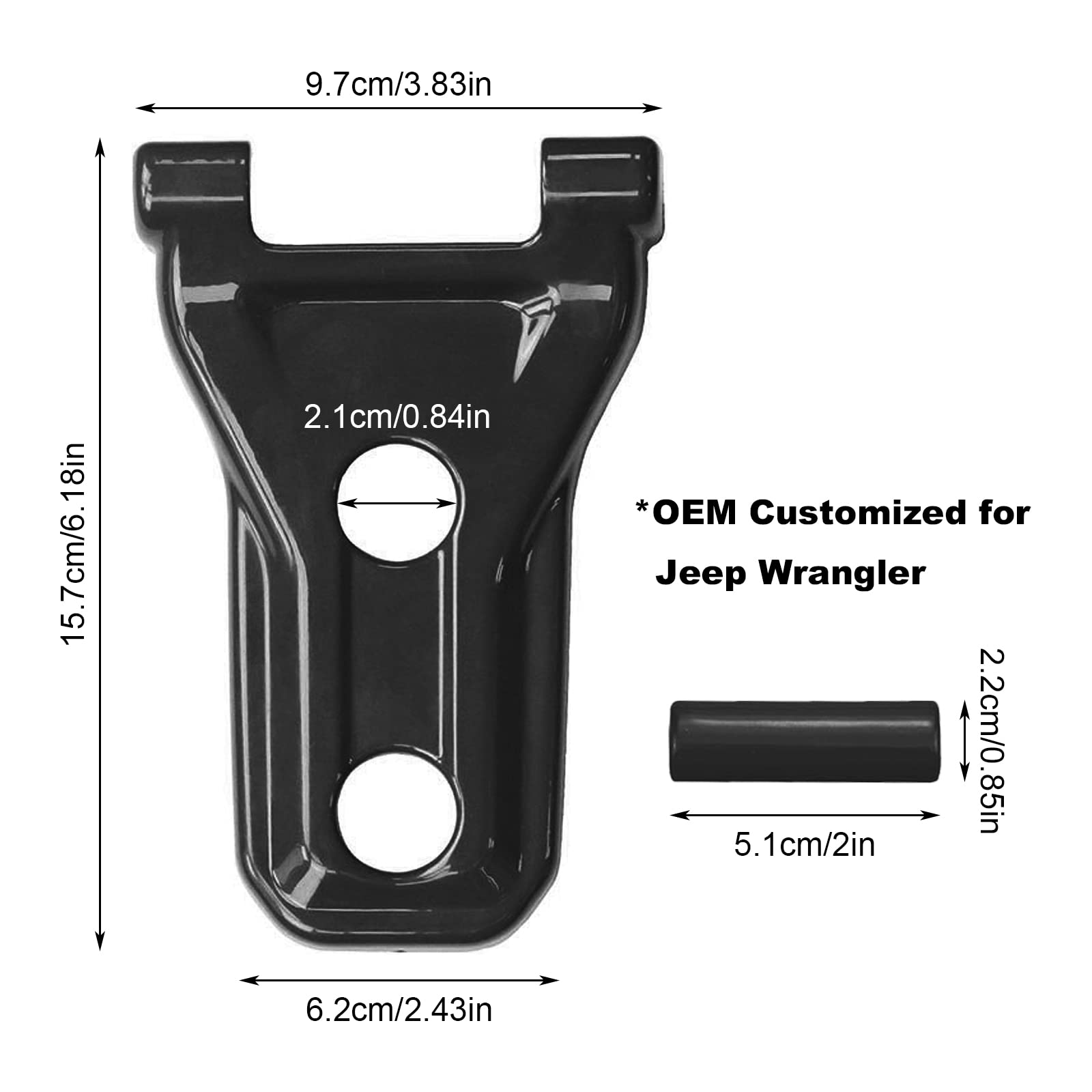 Jeep Wrangler JL & Gladiator JT Hood Hinge Cover Protector (2018-2021) - Black Car Engine Trim Accessories - Durable Protection Against Scratches & Rust for Off-Road Adventures