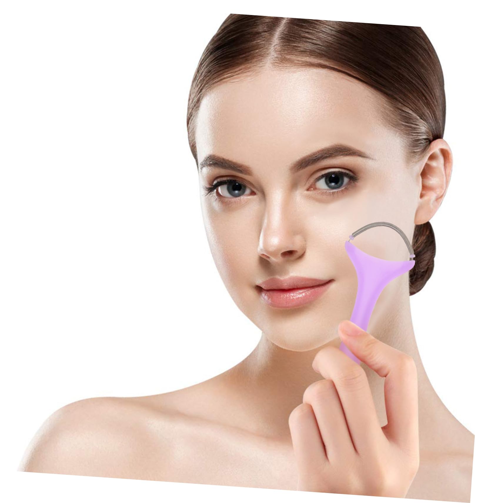 3PCS Facial Hair Remover Spring for Women - Chin, Lip & Face Hair Epilator - Stainless Steel Hair Trimmer & Tweezers - Perfect for Smooth Skin at Home or Travel