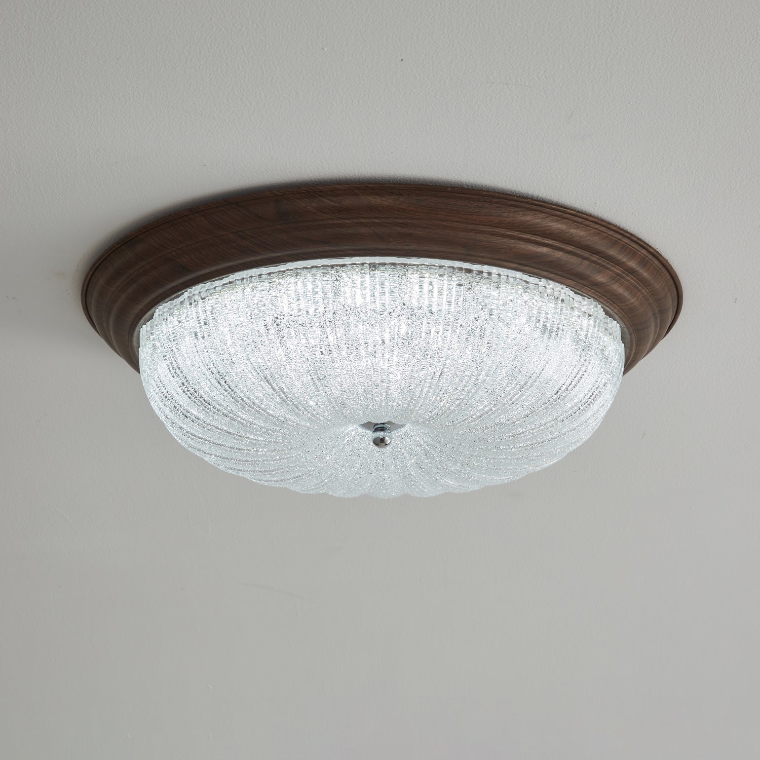 Celestia Modern Walnut Wood Ceiling Light Fixture - Elegant Dining Room, Bedroom, or Living Room Lighting