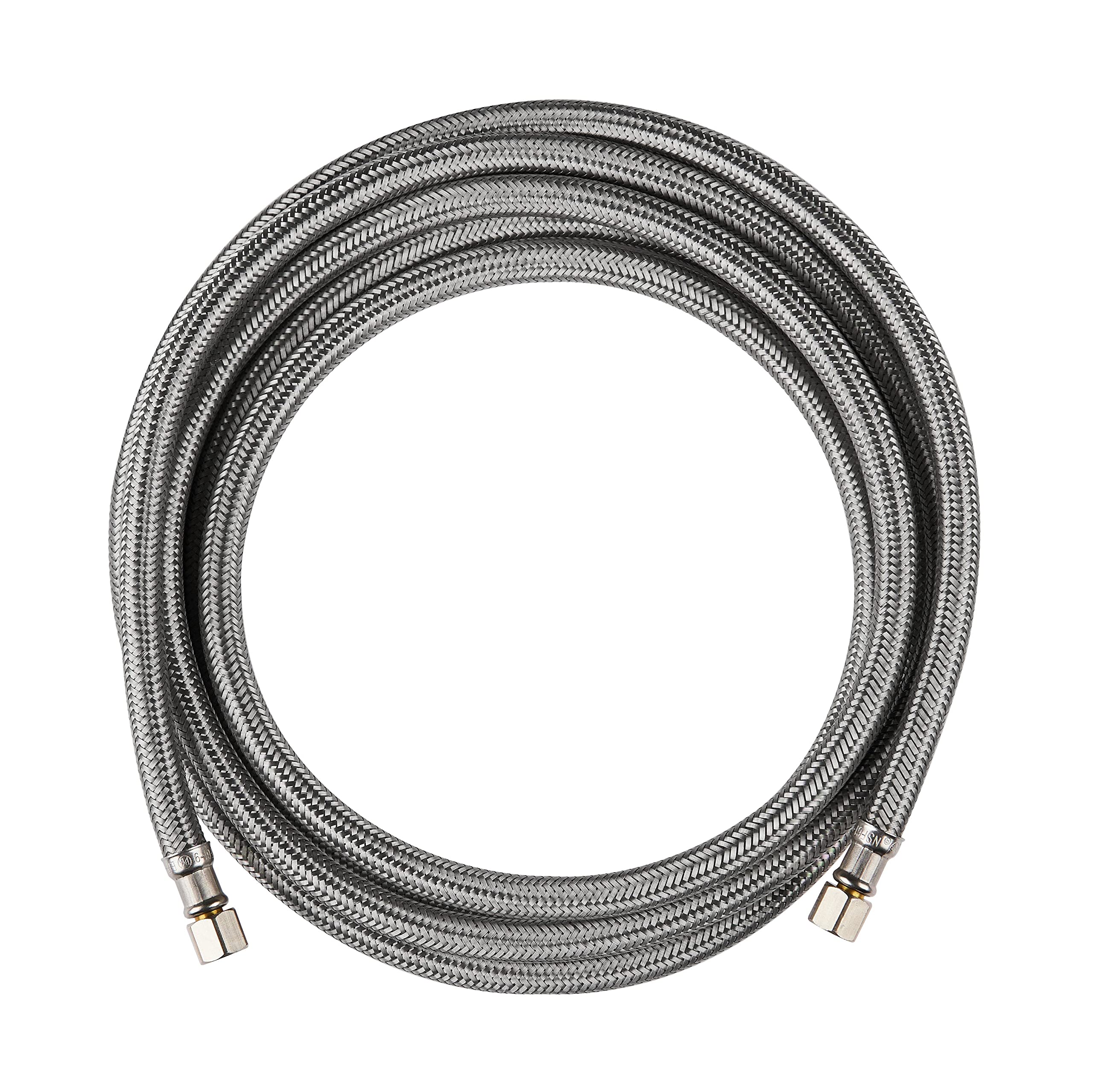 EFIELD 10 FT Stainless Steel Braided Refrigerator Ice Maker Water Supply Line - 1/4