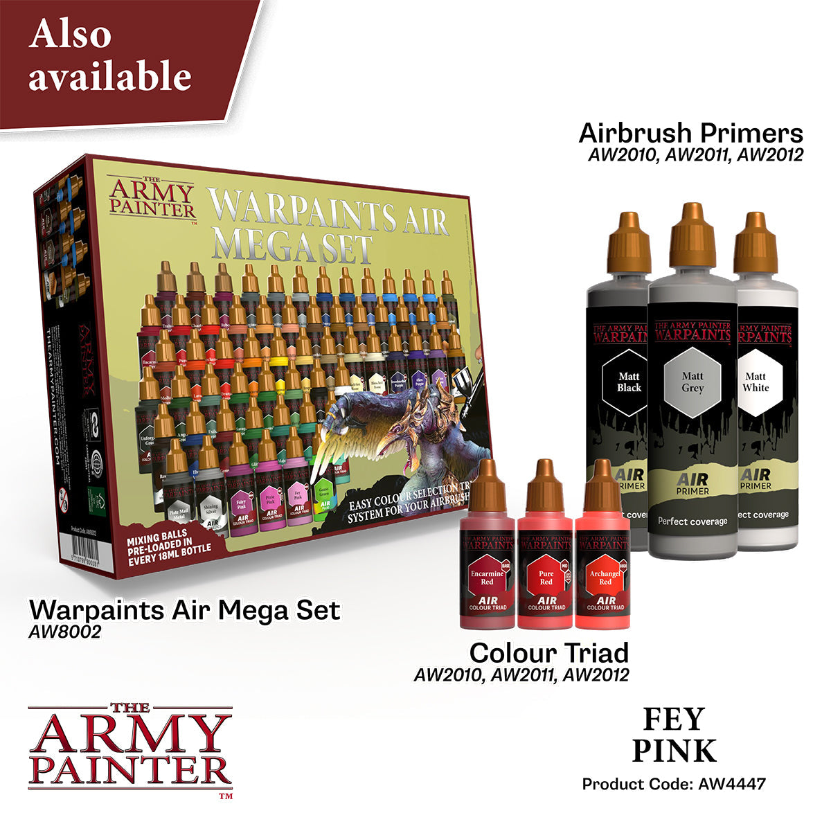 Warpaints Air: Fey Pink - High-Quality Airbrush Makeup for Cosplay, Halloween & Fantasy Looks | Perfect for Professional Artists & Beginners