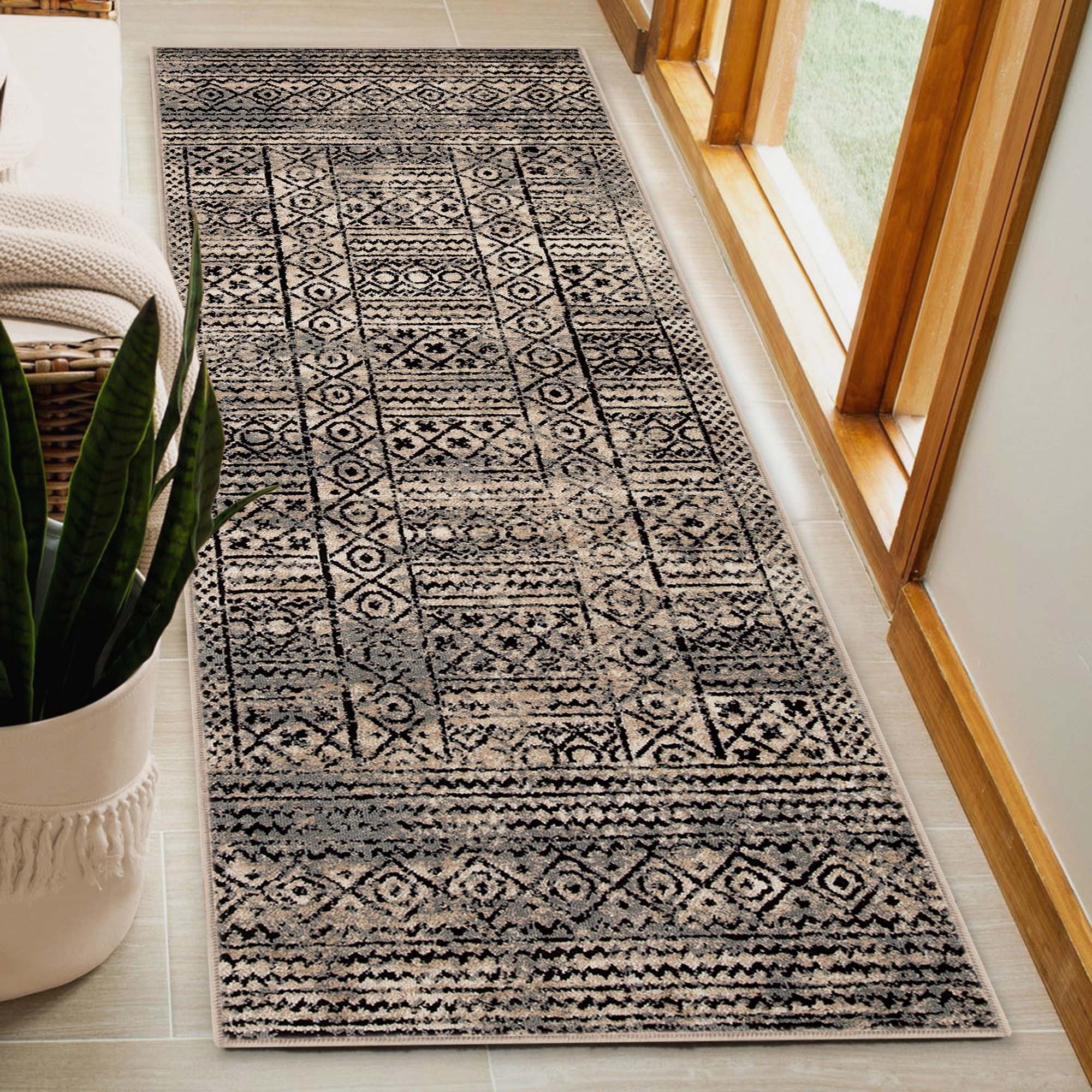 Authentic Navajo Aztec Pattern Area Rug - Soft Non-Slip Indoor Rug for Living Room, Bedroom & Office - Southwestern Boho Home Decor
