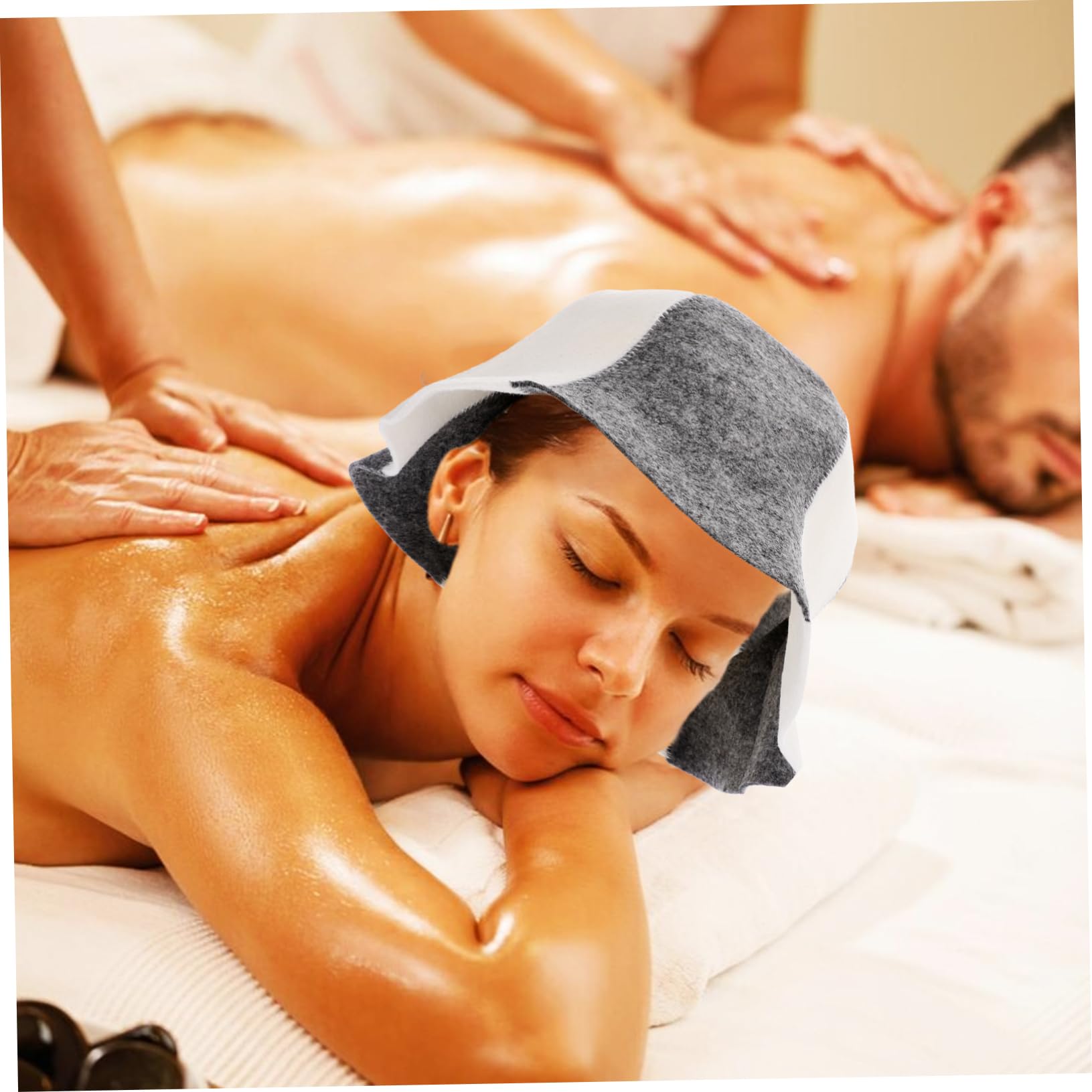 YARNOW 8-Pack Felt Sauna Hats for Men & Women - Breathable Shower Cap, Bathhouse Headwear, Spa Accessories, Water Absorbent Sleep Cap - Perfect for Sauna, Steam Room, Bathing & Relaxation at Home