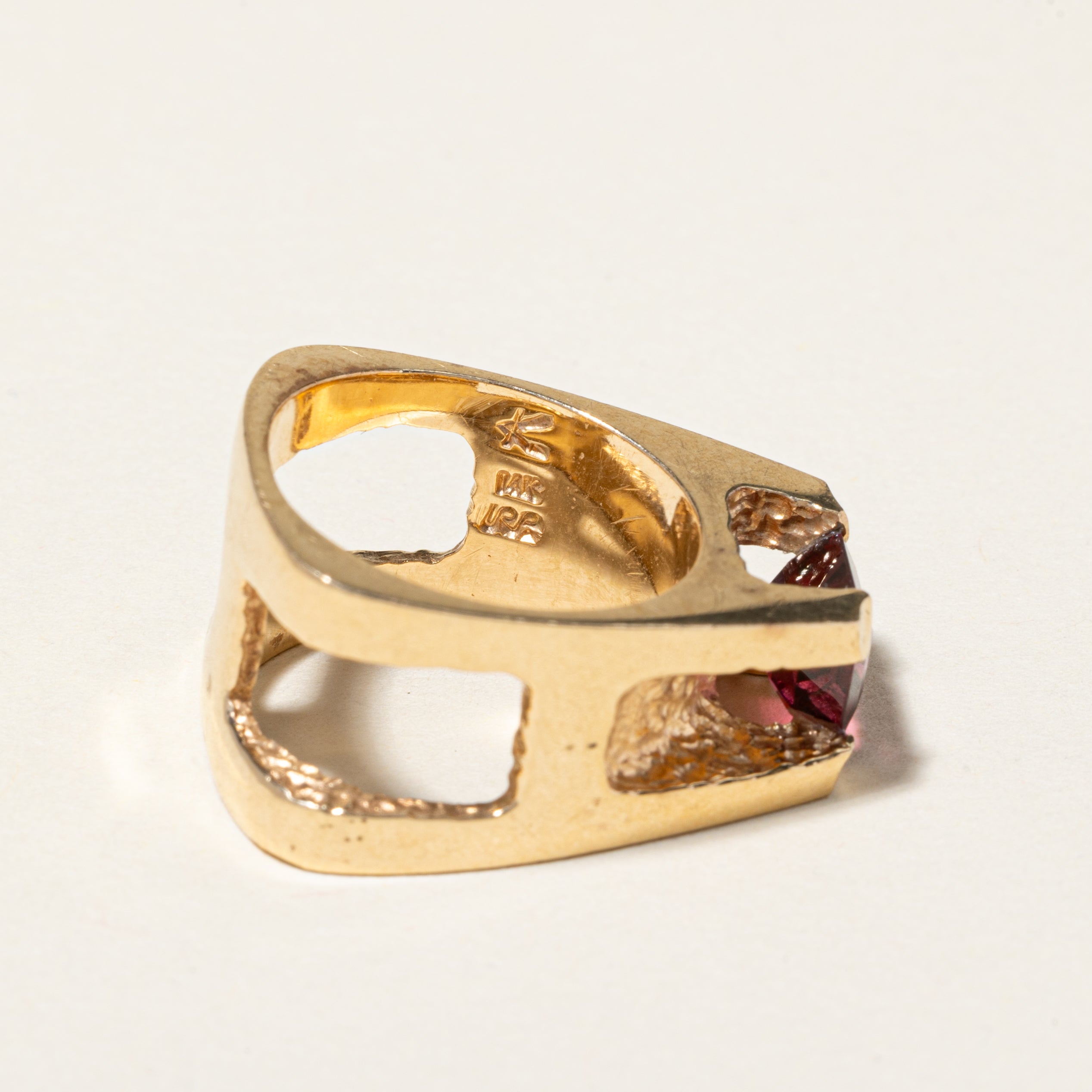 14K Yellow Gold Garnet Ring for Women - 1.88ct Genuine Garnet Gemstone, Size 5.25 - Elegant Birthstone Jewelry Gift for Anniversary, Valentine's Day & Special Occasions