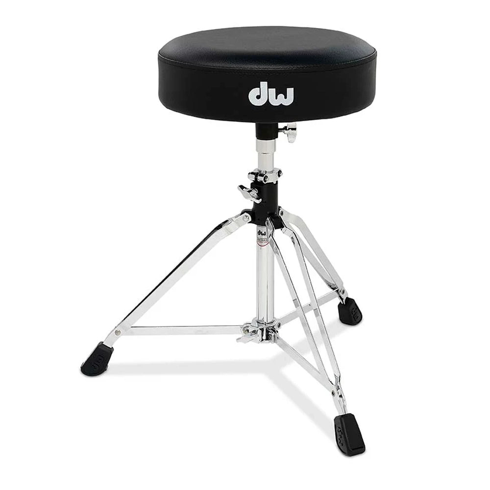 DW 3000 Series Round Base Drum Throne - Adjustable Height Drum Stool for Drummers | Perfect for Live Performances, Studio Recording & Practice Sessions