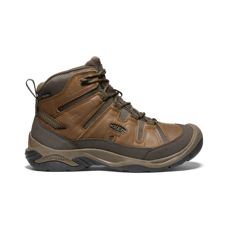 Men's Circadia Mid WP Wide Waterproof Hiking Boots in Bison/Brindle - Durable Outdoor Footwear for Trail Walking & Mountain Adventures
