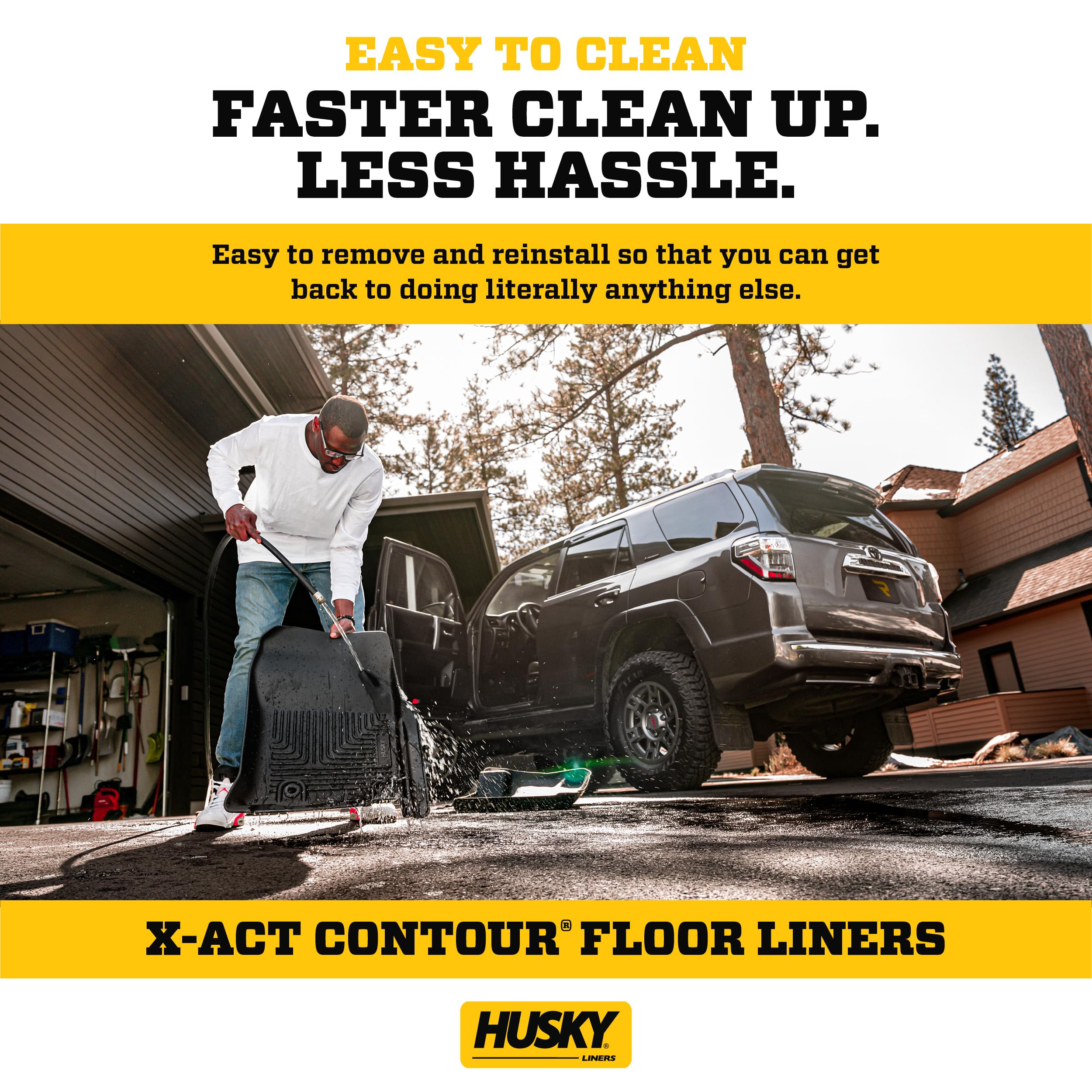 Husky Liners X-act Contour Custom Fit Floor Mats for 2016-2019 Chevrolet Cruze (2nd Row) - All-Weather Protection & Perfect Fit for Sedans, SUVs, and Daily Commutes