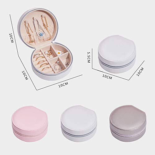 Travel Jewelry Organizer Box - Faux Leather Jewelry Holder for Rings, Necklaces & Earrings | Portable Jewelry Case for Women, Compact Storage for Travel & Home Use