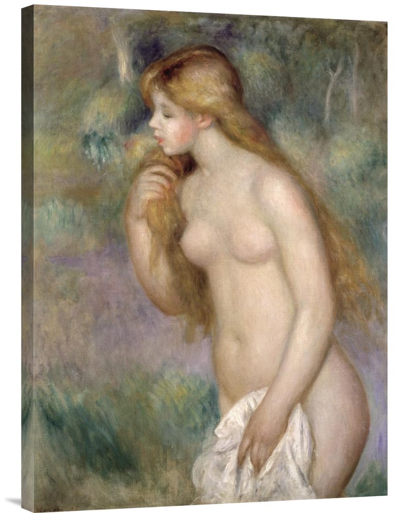 Pierre Auguste Renoir Standing Bather Gallery Wrap Giclee Canvas Wall Art Print - Premium Home Decor for Living Room, Bedroom & Office