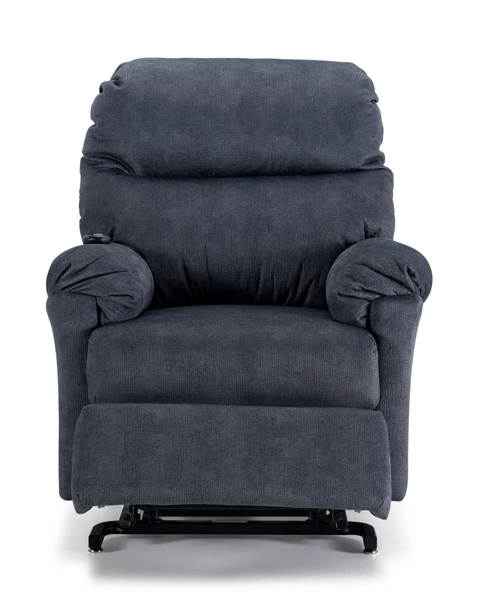 Power Lift Recliner Chair for Elderly - Slate Blue Electric Massage Recliner with Heat & USB Charging - Comfortable Lift Chair for Living Room, Bedroom & Home Theater