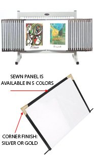 Euro Design Classic Countertop Displays - Double Sided Flip Display with 25 Sewn Panels in 2 Sizes | Perfect for Retail Stores, Boutiques & Trade Shows