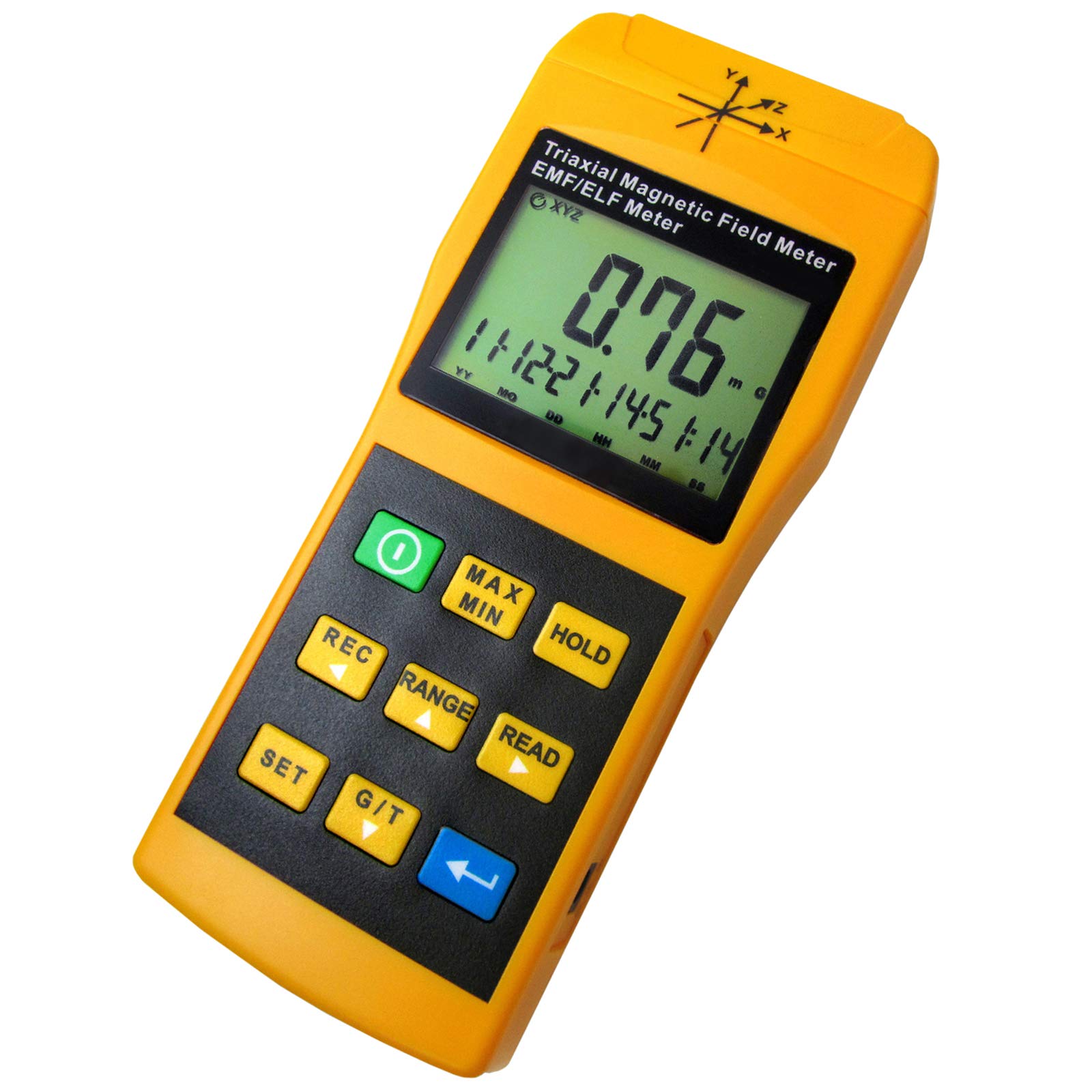 3-Axis Gauss EMF ELF Meter Detector - Handheld Portable Electromagnetic Field Radiation Tester (20/200/2000 mG & uT, 30-2000Hz) for Home, Office & Industrial Use - Measure Microwave, Computer, Monitor & Power Line EMF Radiation