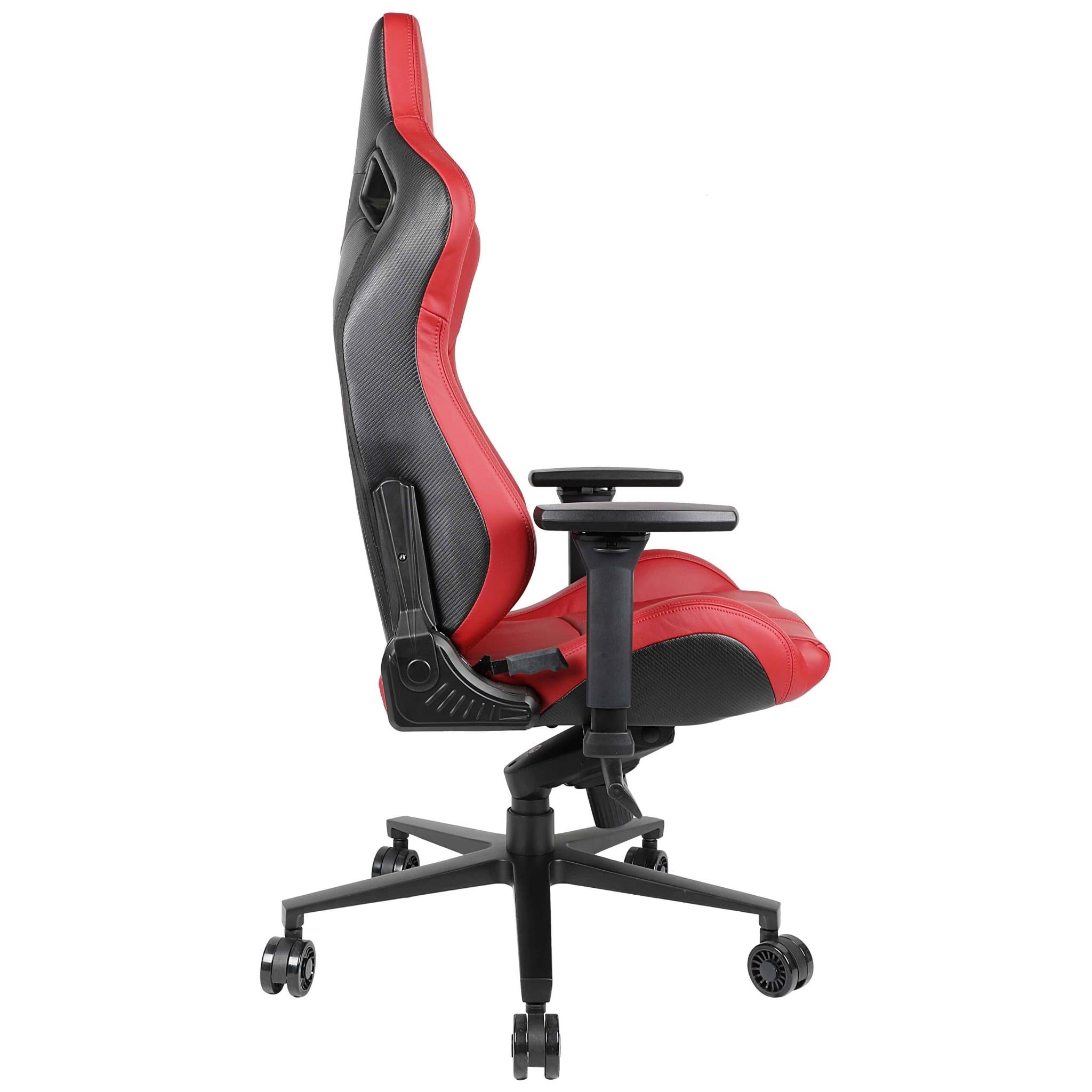 Anda Seat Dracula Napa Leather Gaming Chair - Ergonomic Red Office Chair for PC & Console Gamers - Perfect for Gaming, Streaming & Home Office Setup