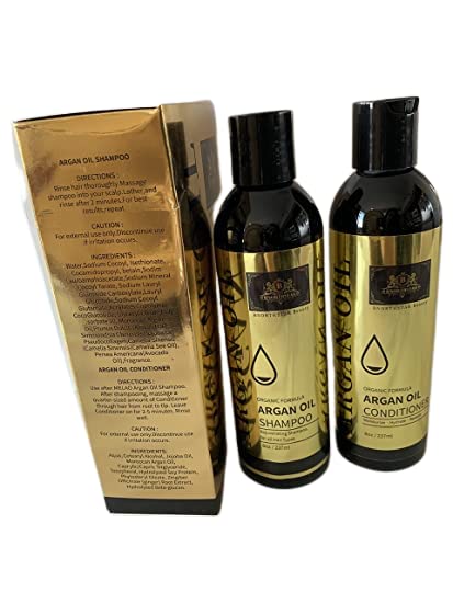 BNORTHSTAR Argan Oil Shampoo and Conditioner Set - 8oz x 2 Bottles for Hydrating & Repairing Damaged Hair - Perfect for Dry, Frizzy Hair Care at Home or Salon Use
