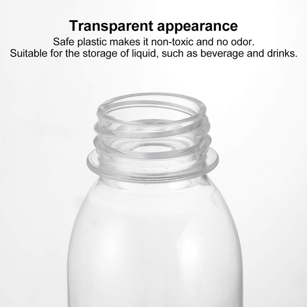 Hemoton 12-Pack Transparent Plastic Juice & Yogurt Bottles - BPA-Free Milk Containers, Beverage Storage for Smoothies, Pudding, Yogurt Drinks | Perfect for Home, Office, and Party Use