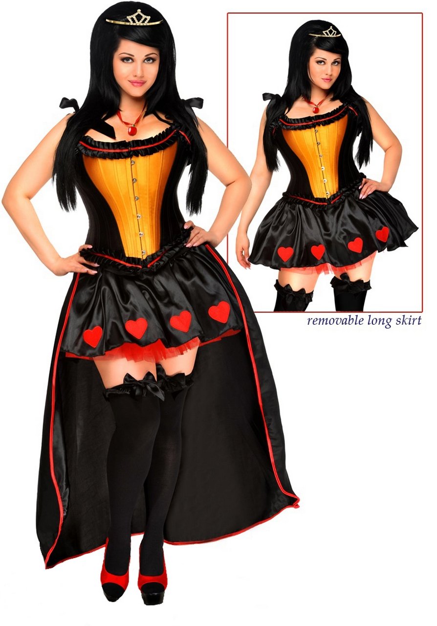 5-Piece Daisy Corset Set - Sexy Heart Queen Women's Costume for Halloween, Cosplay & Boudoir Photography